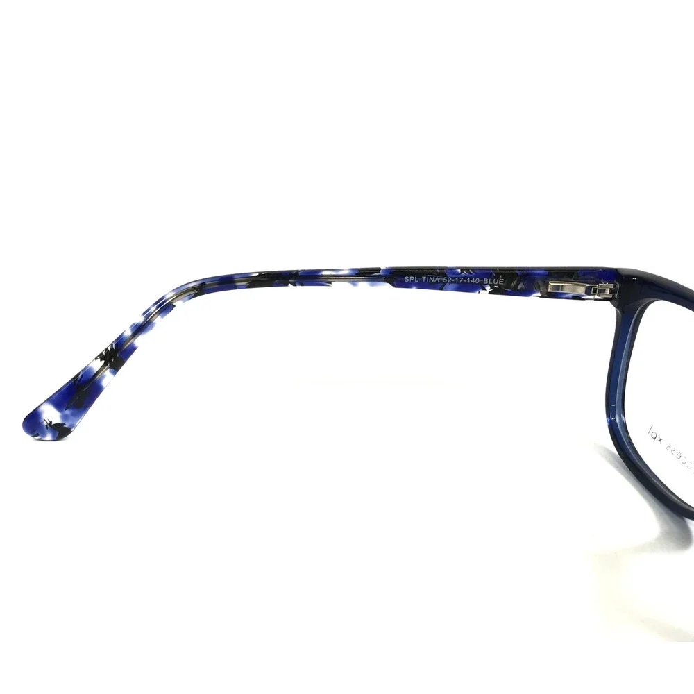 Success Eyeglasses Frames SPL-TINA BLUE Black Cat Eye Full Rim 52-17-140